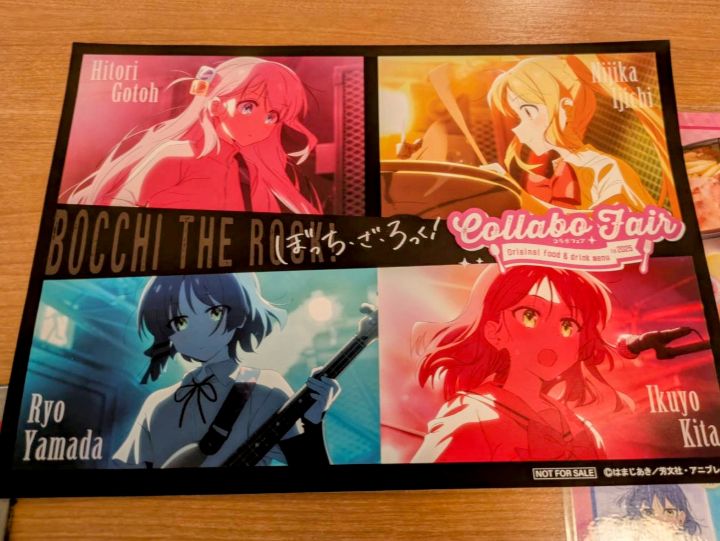 ぼっち・ざ・ろっく！×湯楽の里　コラボ　ランチョンマット