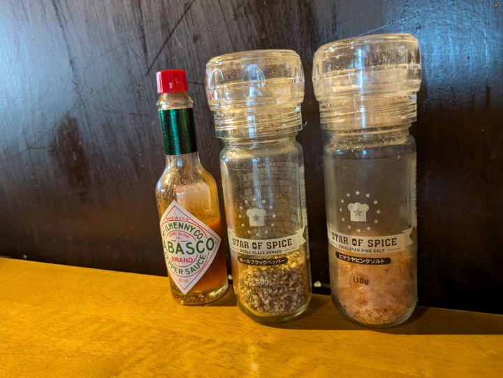 まーくんのぱすた小屋　卓上調味料