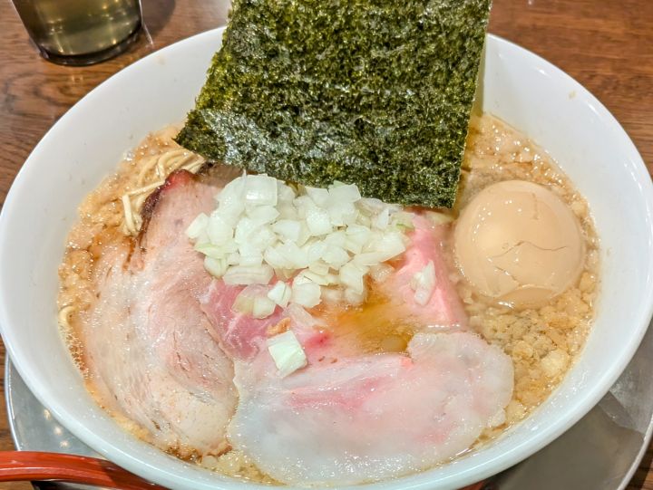 麺のマルタイ 背脂煮干しらーめん(味玉トッピング)