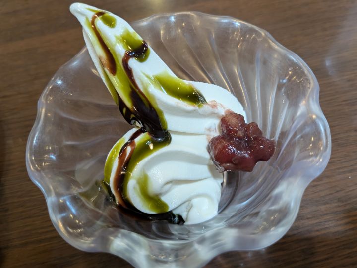 自分で巻いたソフトクリーム 