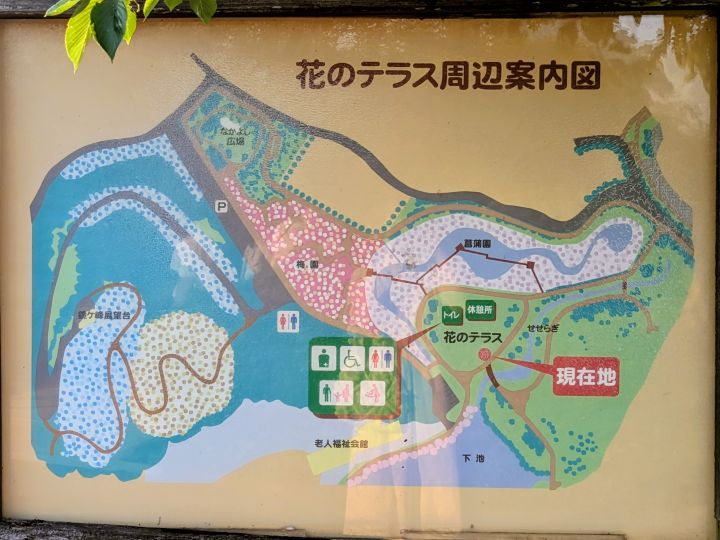 袖ケ浦公園花のテラス周辺案内図