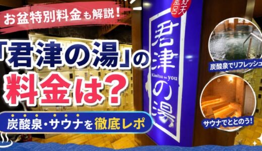 「君津の湯」の料金は？お盆特別料金や炭酸泉・サウナを徹底レポ