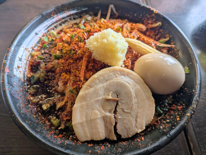 市原市 蠍味玉ラーメン（辛さ増し・シビレ増し）